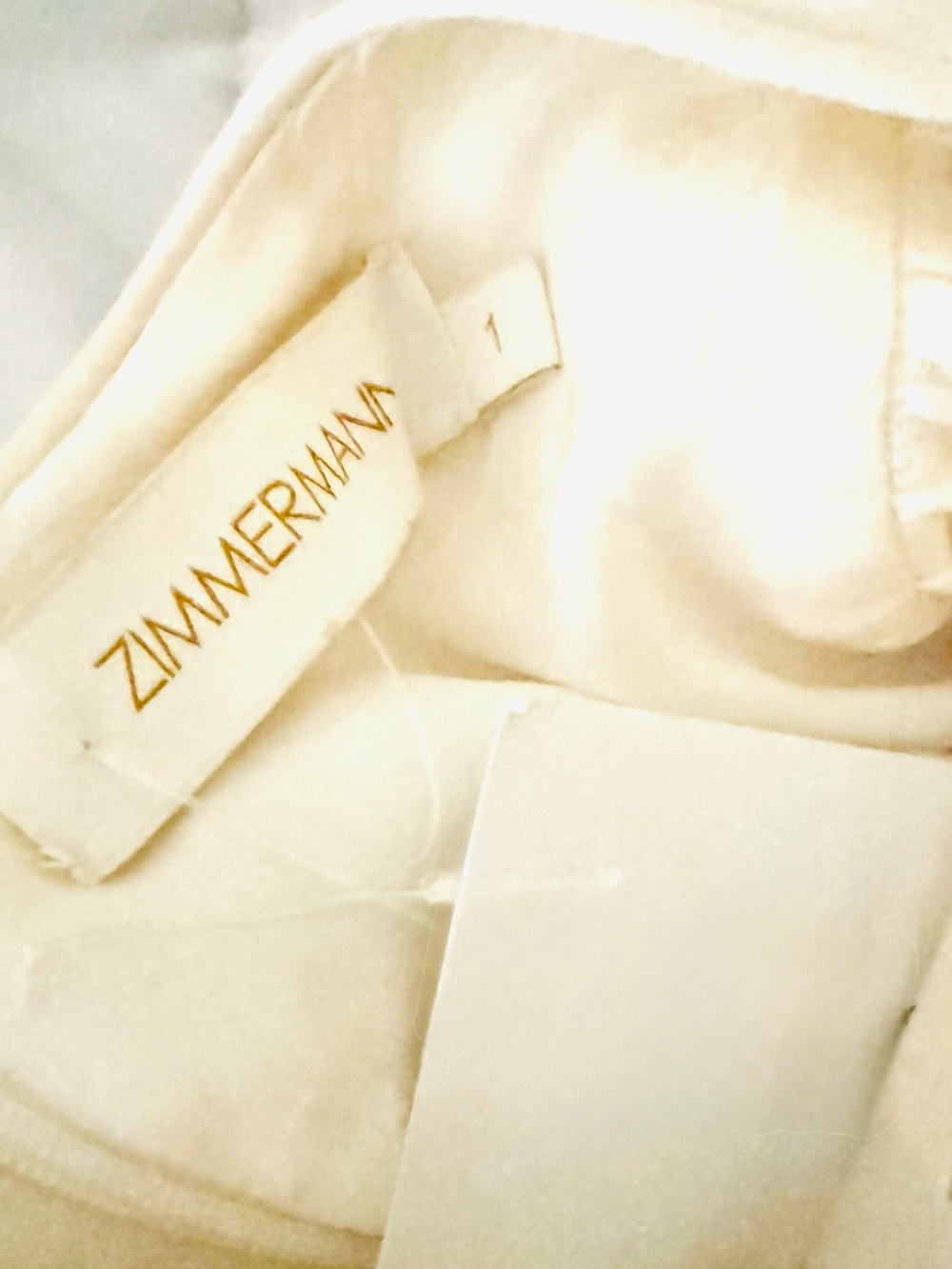 Zimmermann stunning ,Cream /off white, ankle long dress .size4